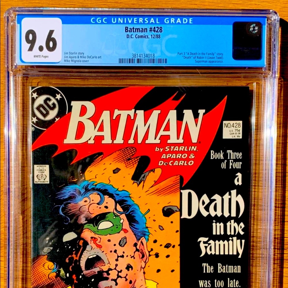 GREAT CONDITION Batman # 428 Death in the Family A GCG Universal grade of 9.6!!!